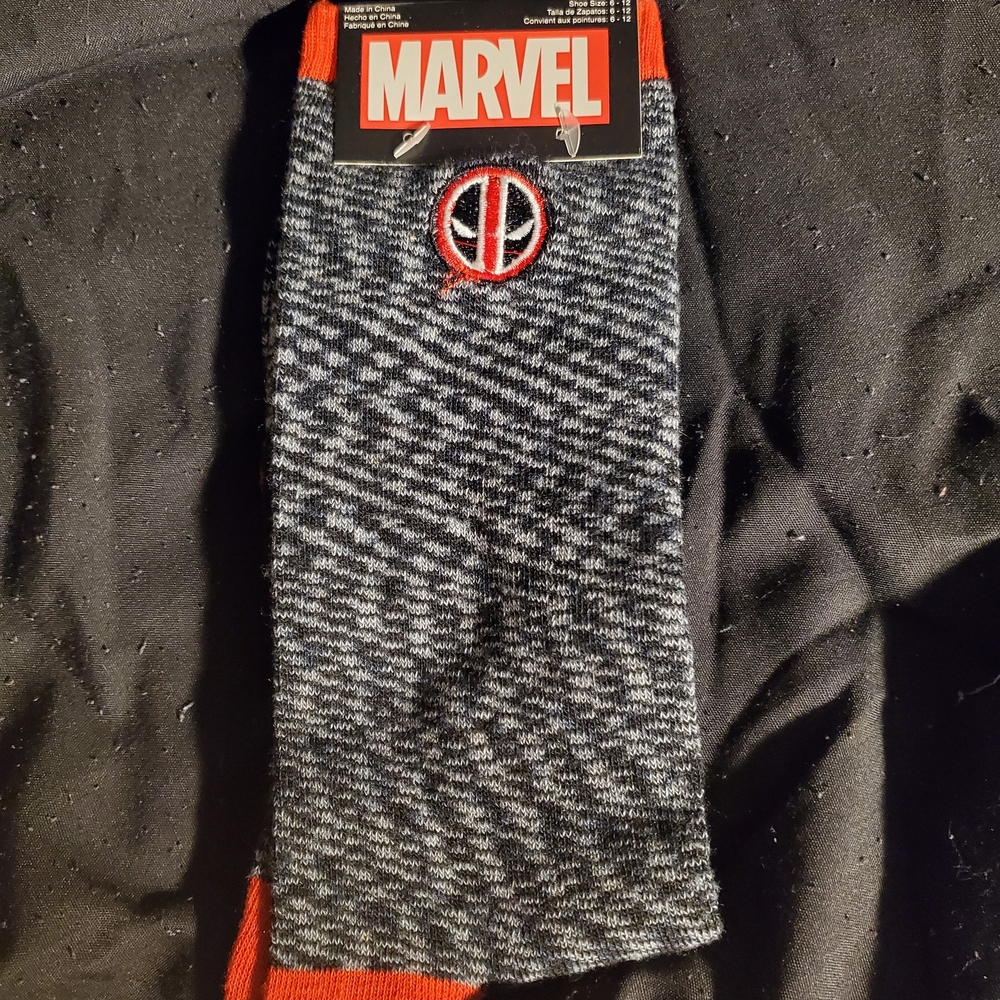 Marvel Black and Red Casual Socks